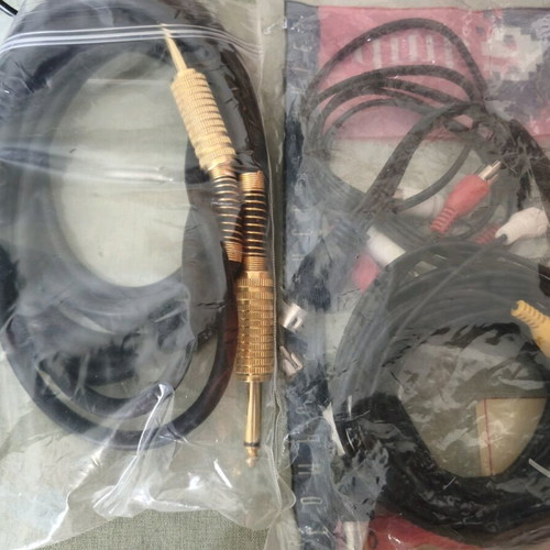 Various audio and video cables and adapters like new, pack