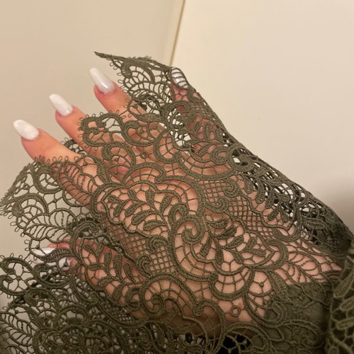Women's lace house robe 100% real silk