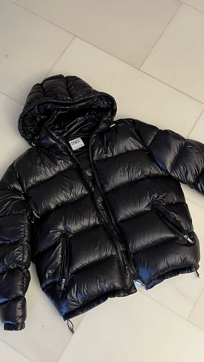 2025年レディースファッション福袋 (ZARA jacket puffer shiny Zara Men's Forest Patent Shiny ジャケット・アウター