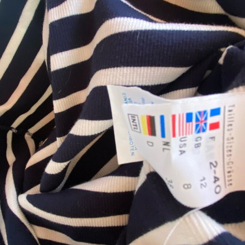 Saint James cotton pullover like new, classic navy and white