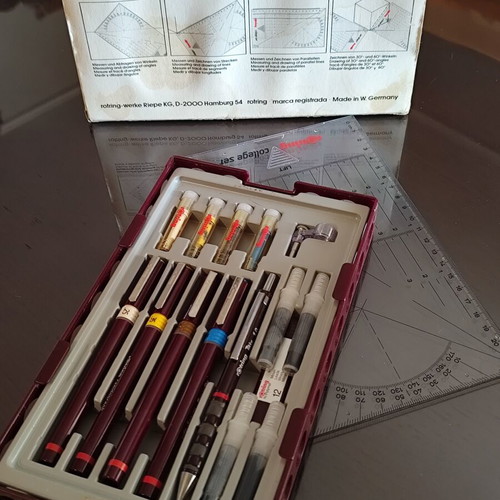 rOtring College Set technical drawing pens new