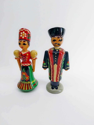 Дървени ръчно рисувани куклички от СССР като ново