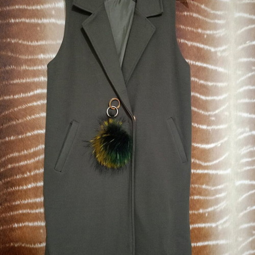 Christian Lacroix cashmere vest olive, like new, size M-L
