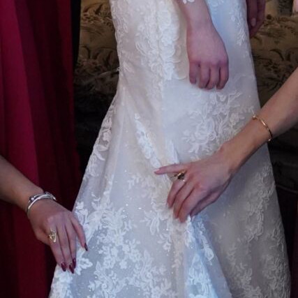 Wedding dress handmade, like new, size XS-S, white