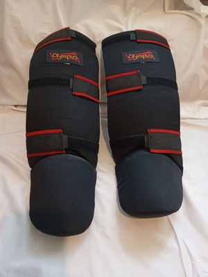 Kick Boxing set Olympus with gloves 10-OZ, shin guards, wraps & mouthguard used