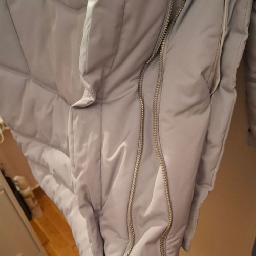 Women's long jacket new gray turquoise size M