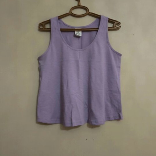 Sleeveless purple top 100% cotton new