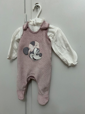 Zara baby set like new, overall salopette with bodysuit size 3-6 months