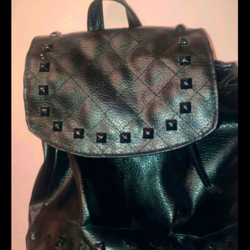 Backpack new with drawstrings, black, lightweight and spacious