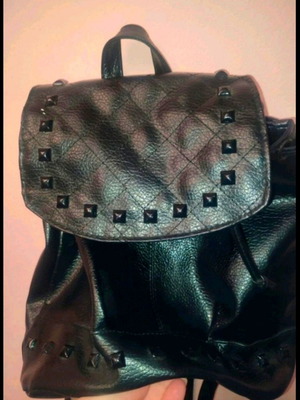 Backpack new with drawstrings, black, lightweight and spacious