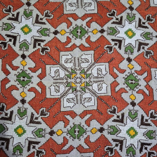 Embroidered Panama Square new with Bulgarian handmade embroidery 50×50 cm