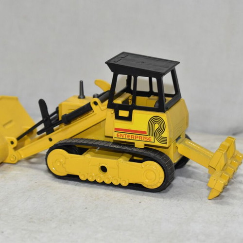 Majorette Bulldozer "Enterprise" used yellow excavator 1:55 scale