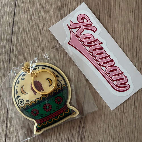 Karavan keychain new with free sticker
