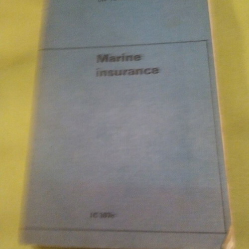Marine Insurance Book used