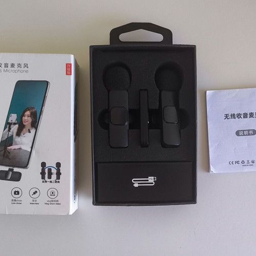 K9 Dual Wireless Lavalier Microphone set like new, Type-C receiver