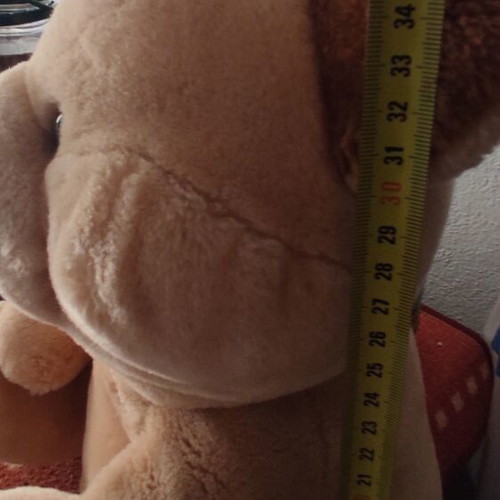 Plush teddy bear like new with retro style, 38cm height