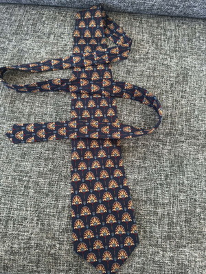 Emilio Pucci silk tie used, blue