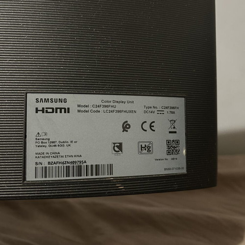 Gaming monitor 23.5" curved 1800R, like new