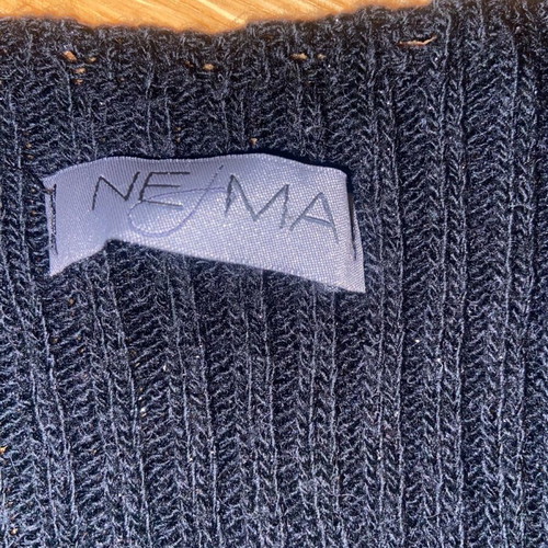 Nema knit top used, small medium, silver thread detail