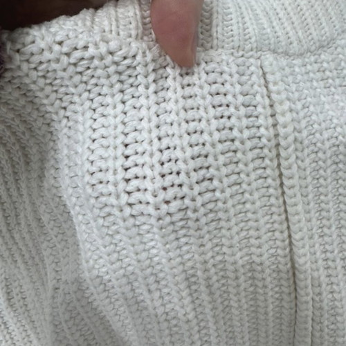 White knitted blouse used, size S