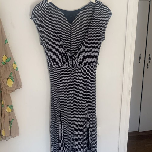 Tommy Hilfiger dress L like new, dark blue with white stripes