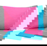  Σετ Σεντόνια Μονά 160x260εκ. Cotton Feelings Εμπριμέ Fuchsia 3τμχ