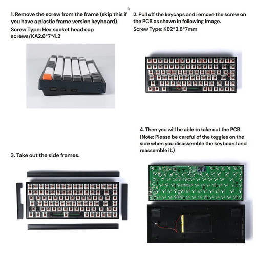Keychron K2 used for parts with new battery and Gateron Browns