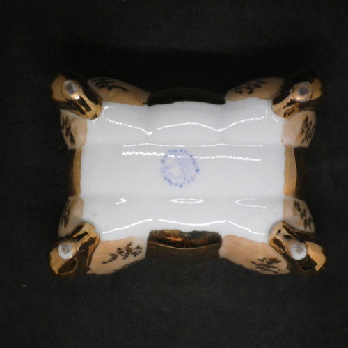Antique porcelain footed fondue dish from Japan used