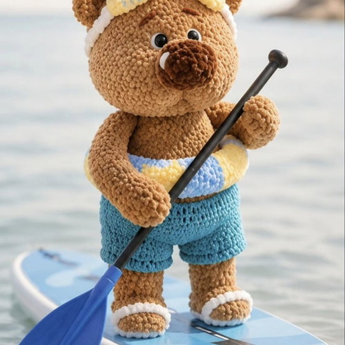 Surfer Teddy Bear handmade, new