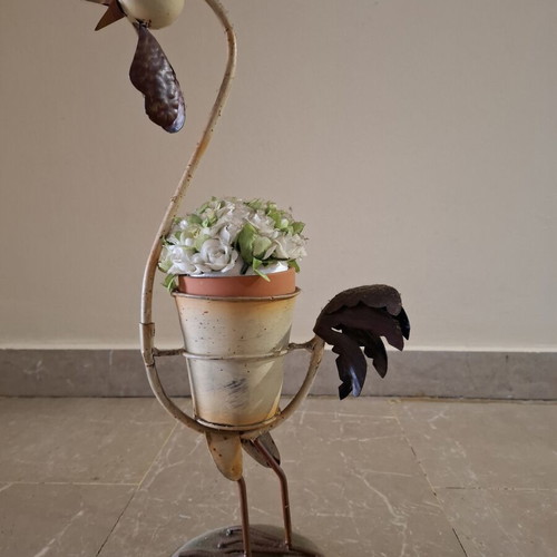 Vintage metal garden decoration plant pot stand
