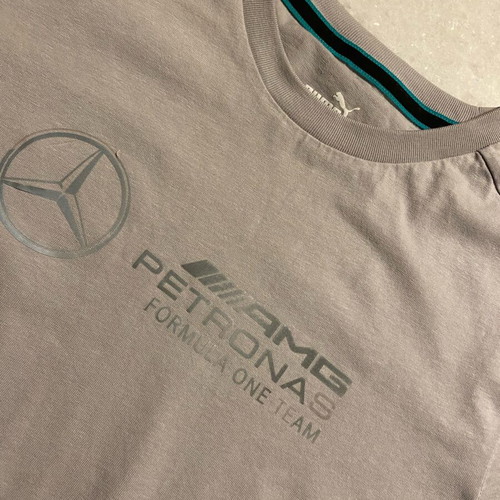 Puma Mercedes AMG Petronas Formula 1 Women's Short Sleeve Shirt like new, gray, size S