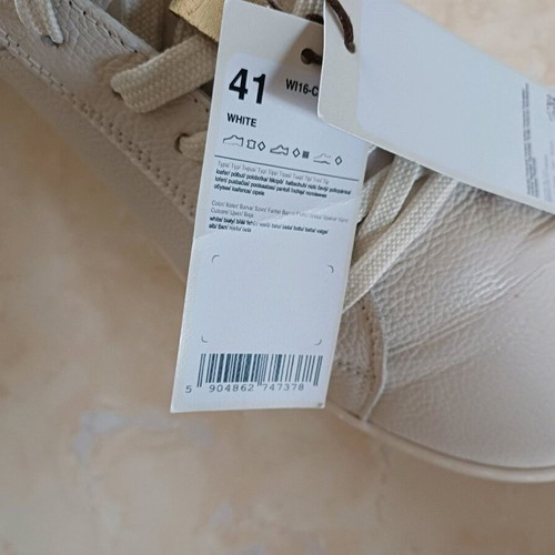 Sarah Karen White Sneakers Size 41 New Genuine Leather