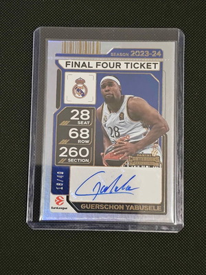 2025-26 Panini Contenders Euroleague Guerschon Yabusele Signature Ticket new