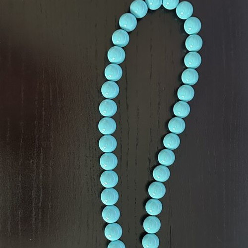 Turquoise necklace and bracelet set new with silver-plated clasp