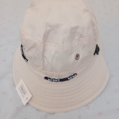 Bucket hat new, lightweight, beige, reversible