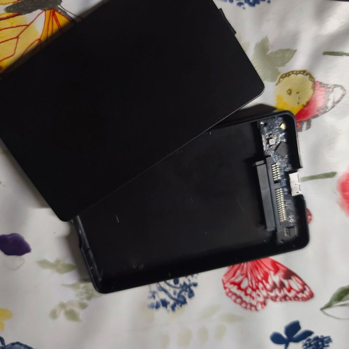 External hard drive enclosure with USB 3.0 Micro B cable