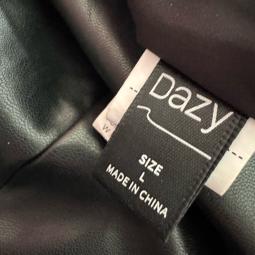 Shein leather skirt black size L like new