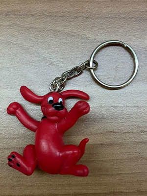 Red dog keychain used