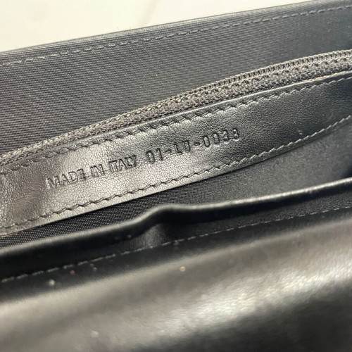 Dior black leather wallet used
