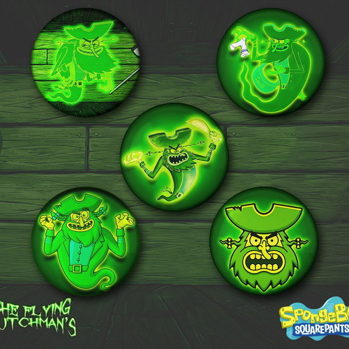 Flying Dutchman Pins set of 5 new, SpongeBob SquarePants