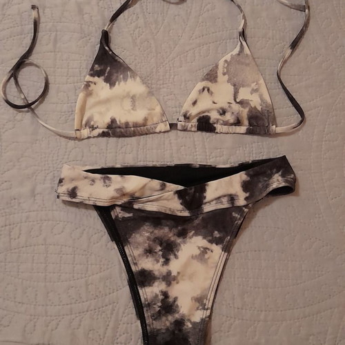 Multicolor high-waisted bikini, size S-M