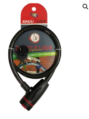 Bicycle lock chain new, steel with rubber cover