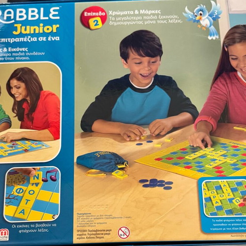Scrabble Junior board game used for ages 6-10