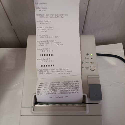 Epson TM-T20 Thermal Receipt Printer used, USB, 80mm