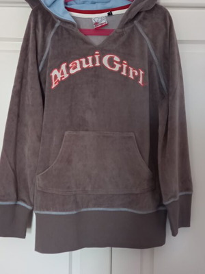 Maui & Sons hoodie like new, velvet, gray, size S
