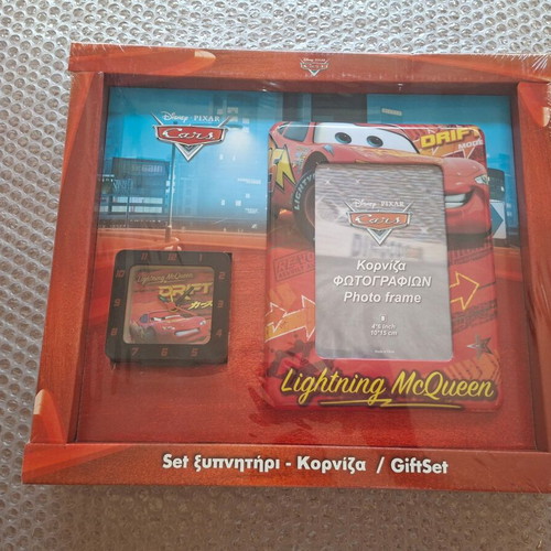 Disney Cars Gift Set with Table Alarm Clock and Photo Frame