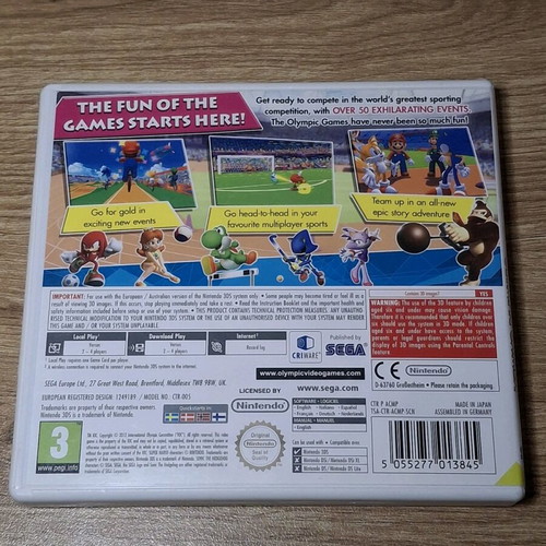 Mario & Sonic Olympics 2012 Nintendo 3DS game like new