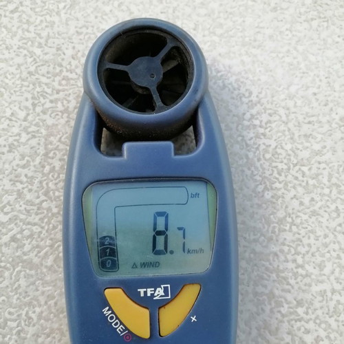TFA anemometer used with temperature display