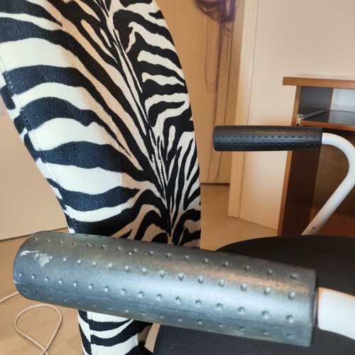 IKEA Zebra Print Desk Chair used with Adjustable Height