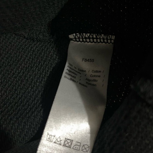Lacoste pique long sleeve mao polo shirt used, size XL, black stone washed